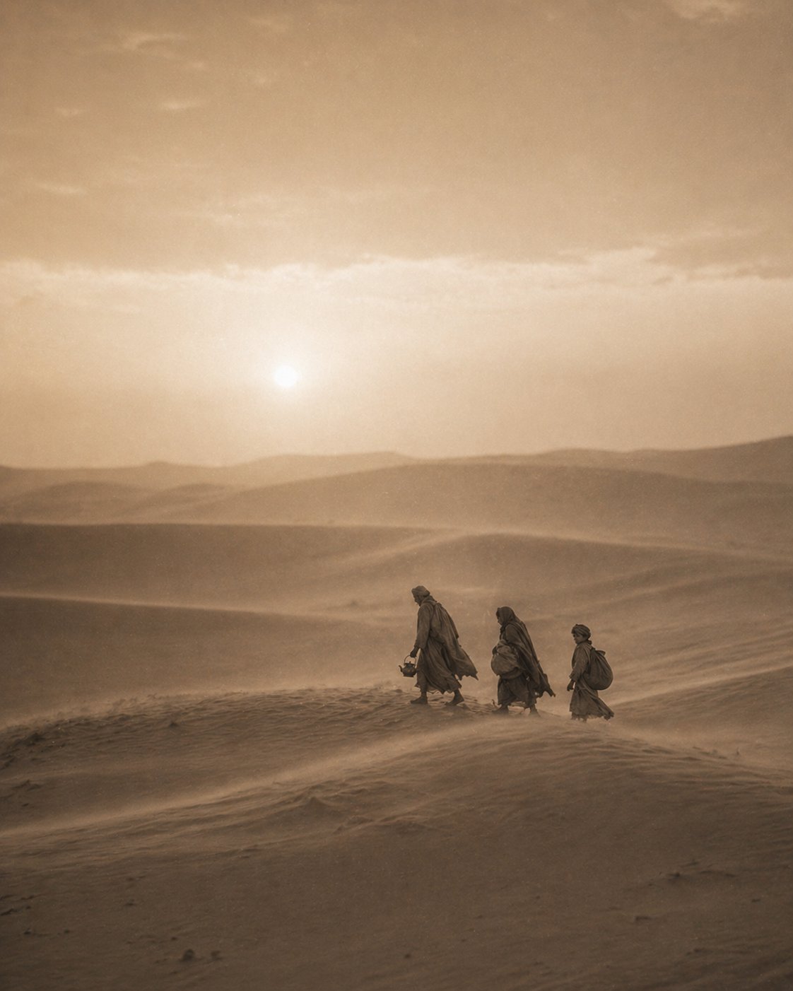 Berber family caravan in the Sahara desert - The ancestral roots of Le Vrai Traditionnel